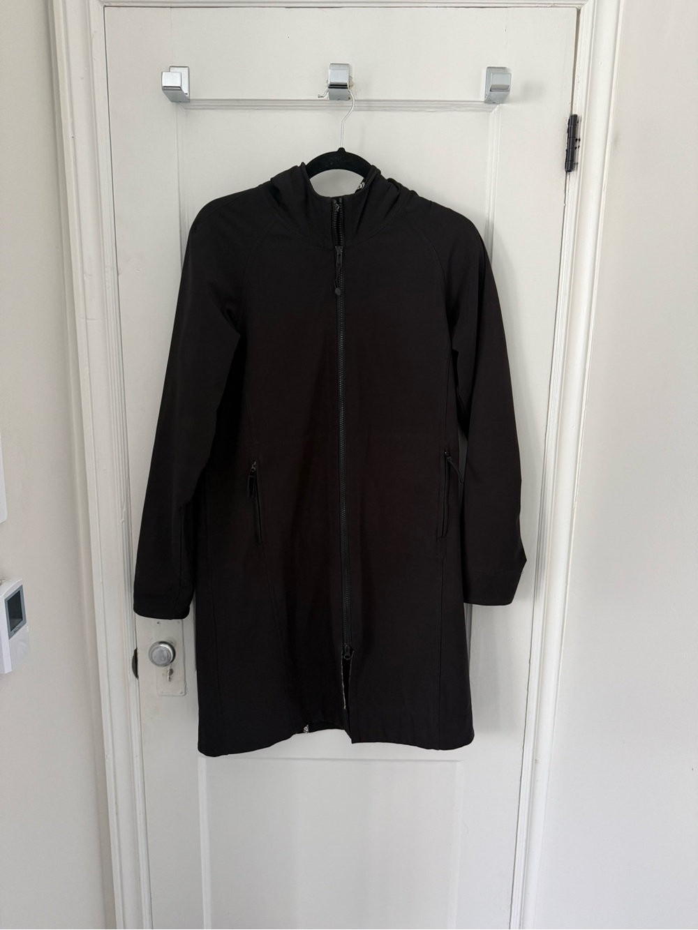 lululemon athletica Black Hooded Rain Coat